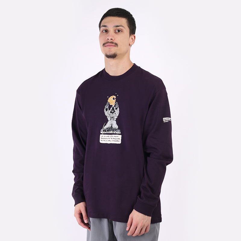 мужская фиолетовая футболка Carhartt WIP L/S Kaganatcult T-Shirt I029630-dark iris - цена, описание, фото 1